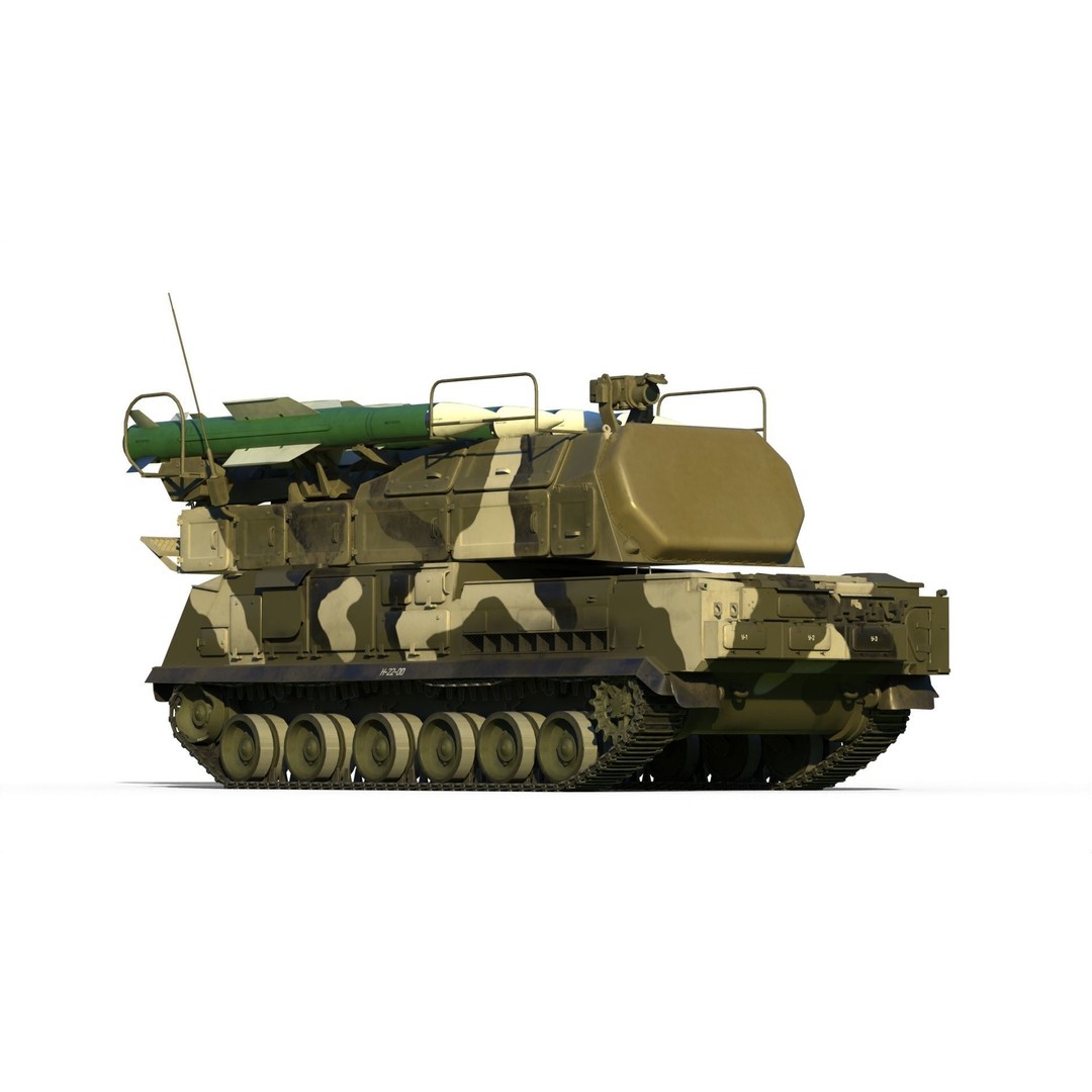 Buk M2 3D Model – PBR Military Surface-to-Air Missile System, FBX - View 8