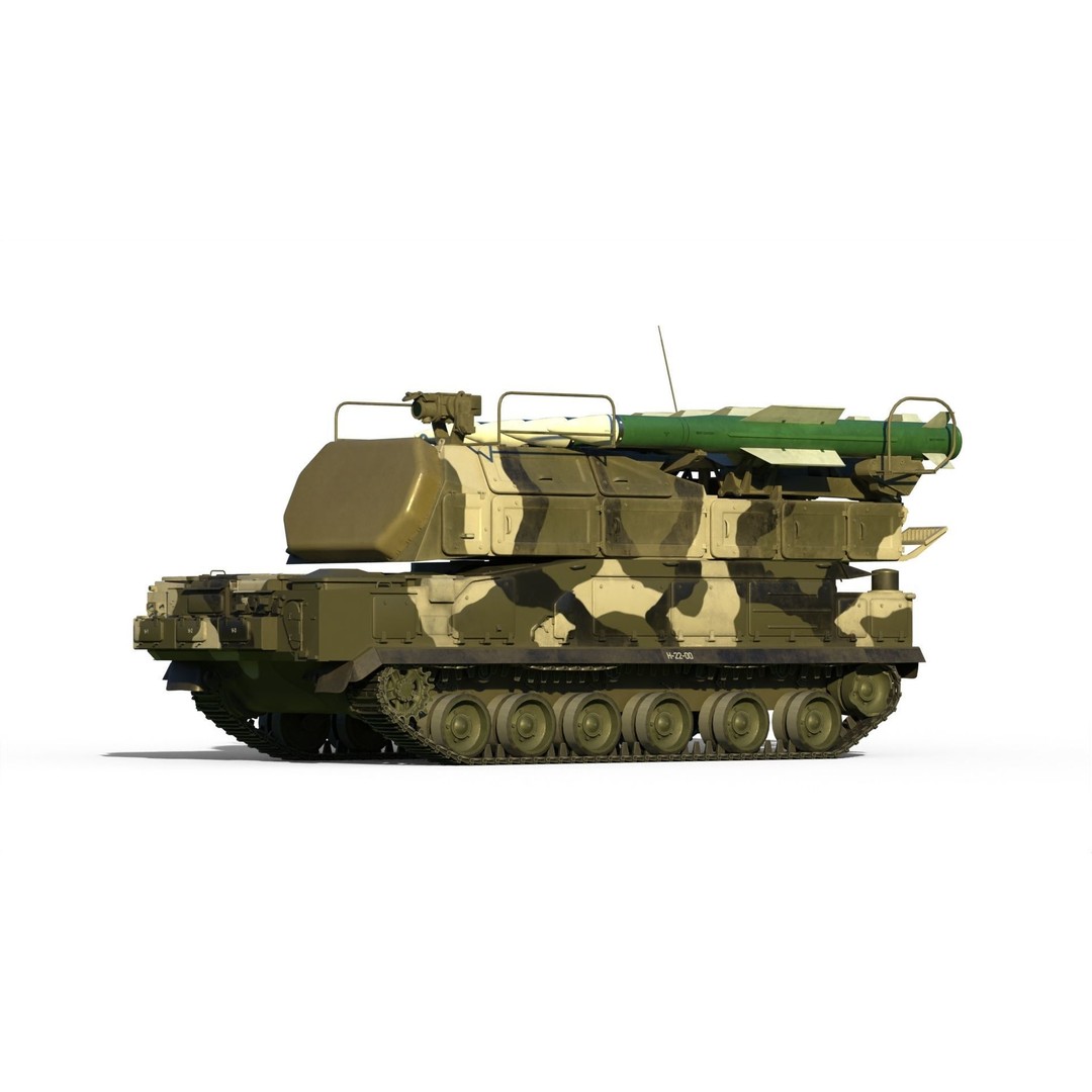 Buk M2 3D Model – PBR Military Surface-to-Air Missile System, FBX - View 9