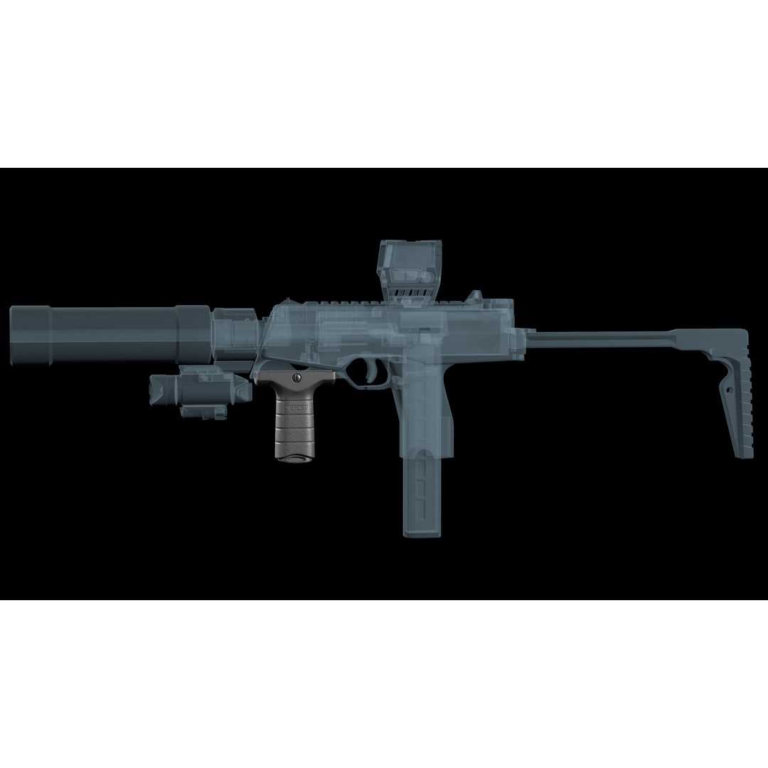 Stark SE-3 Short Vertical Grip 3D Model – Low Poly Game Asset, FBX - View 5