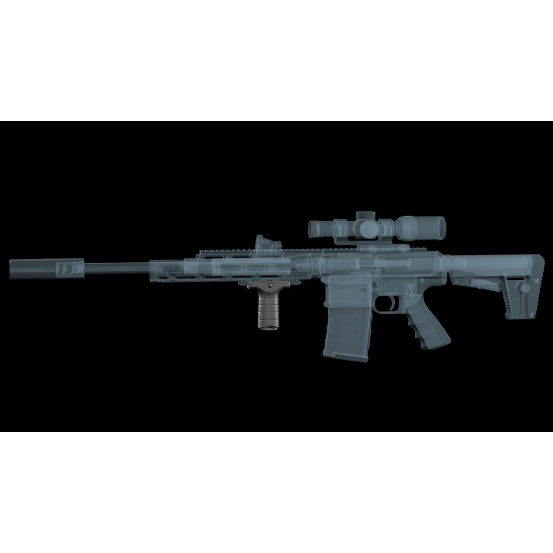 Stark SE-3 Short Vertical Grip 3D Model – Low Poly Game Asset, FBX - View 6