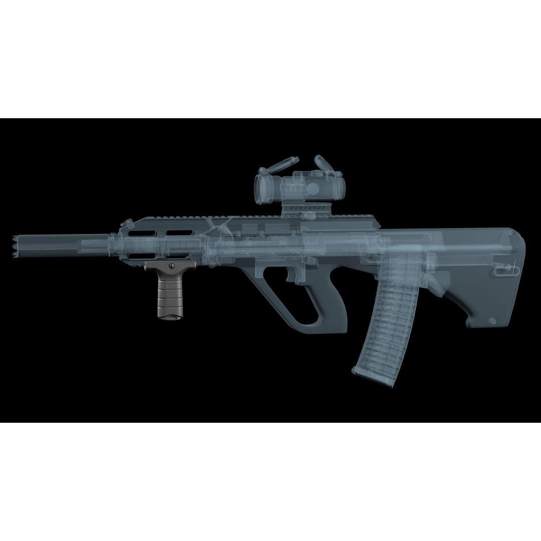 Stark SE-3 Short Vertical Grip 3D Model – Low Poly Game Asset, FBX - View 7
