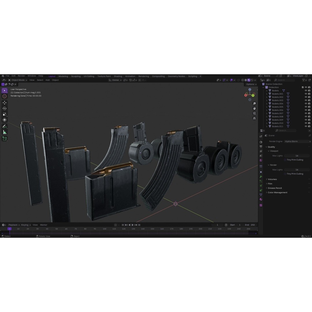 Gun Magazine Pack 3D Model – Low Poly Tactical Magazines, PBR - View 18