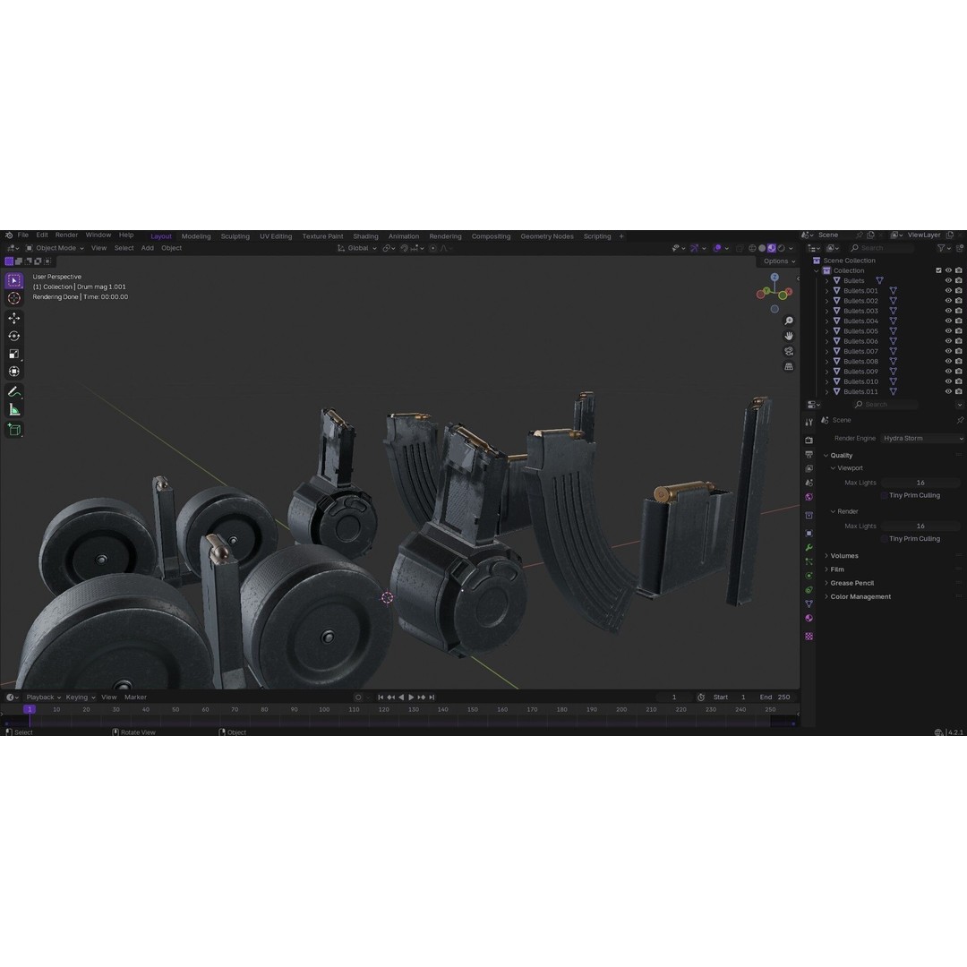 Gun Magazine Pack 3D Model – Low Poly Tactical Magazines, PBR - View 20