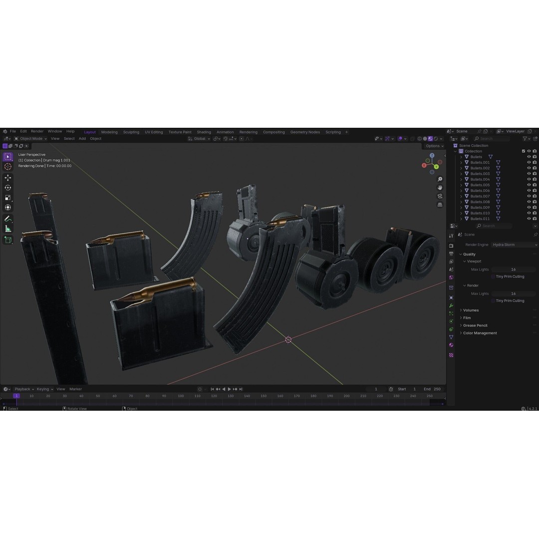 Gun Magazine Pack 3D Model – Low Poly Tactical Magazines, PBR - View 21
