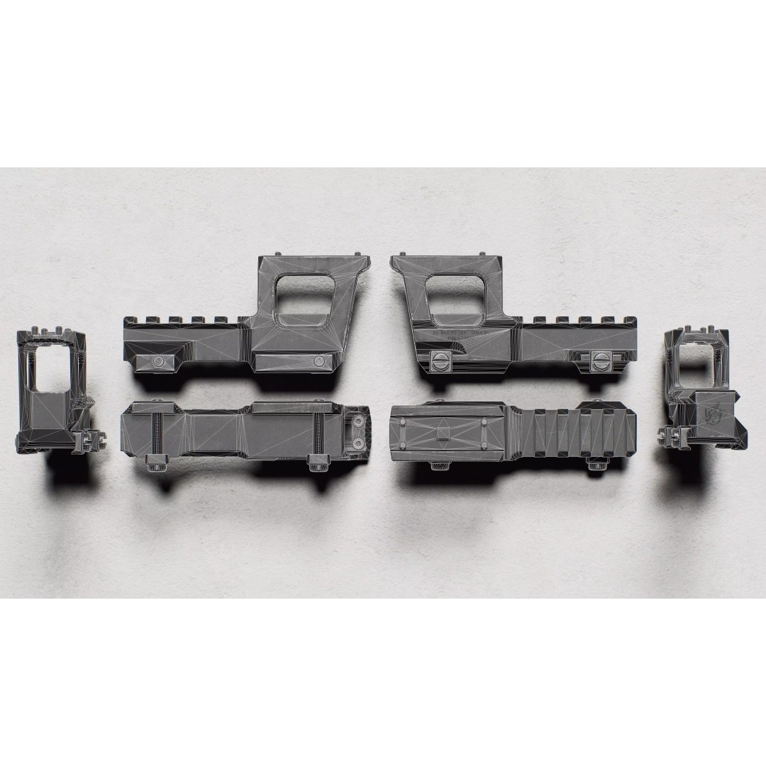 KAC NVG High Rise Mount 3D Model – Low Poly Game Ready Asset, FBX