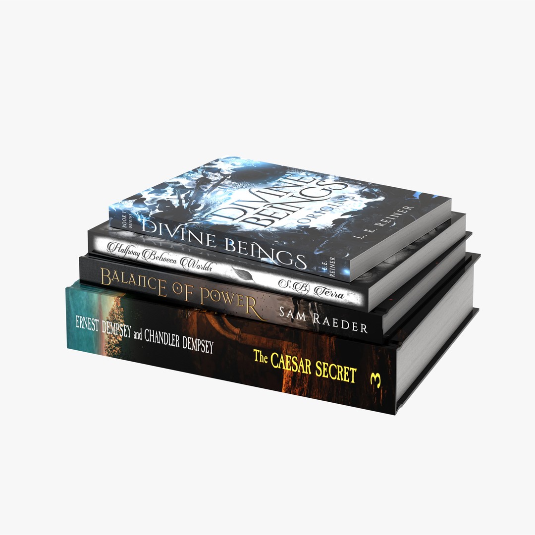 Books Collection 3D Model – Low Poly Game Asset, PBR Textures - View 10