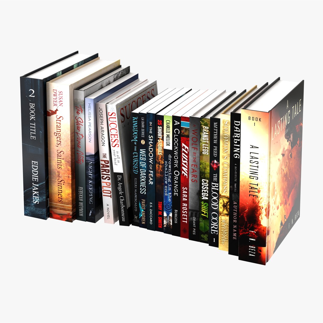 Books Collection 3D Model – Low Poly Game Asset, PBR Textures - View 11