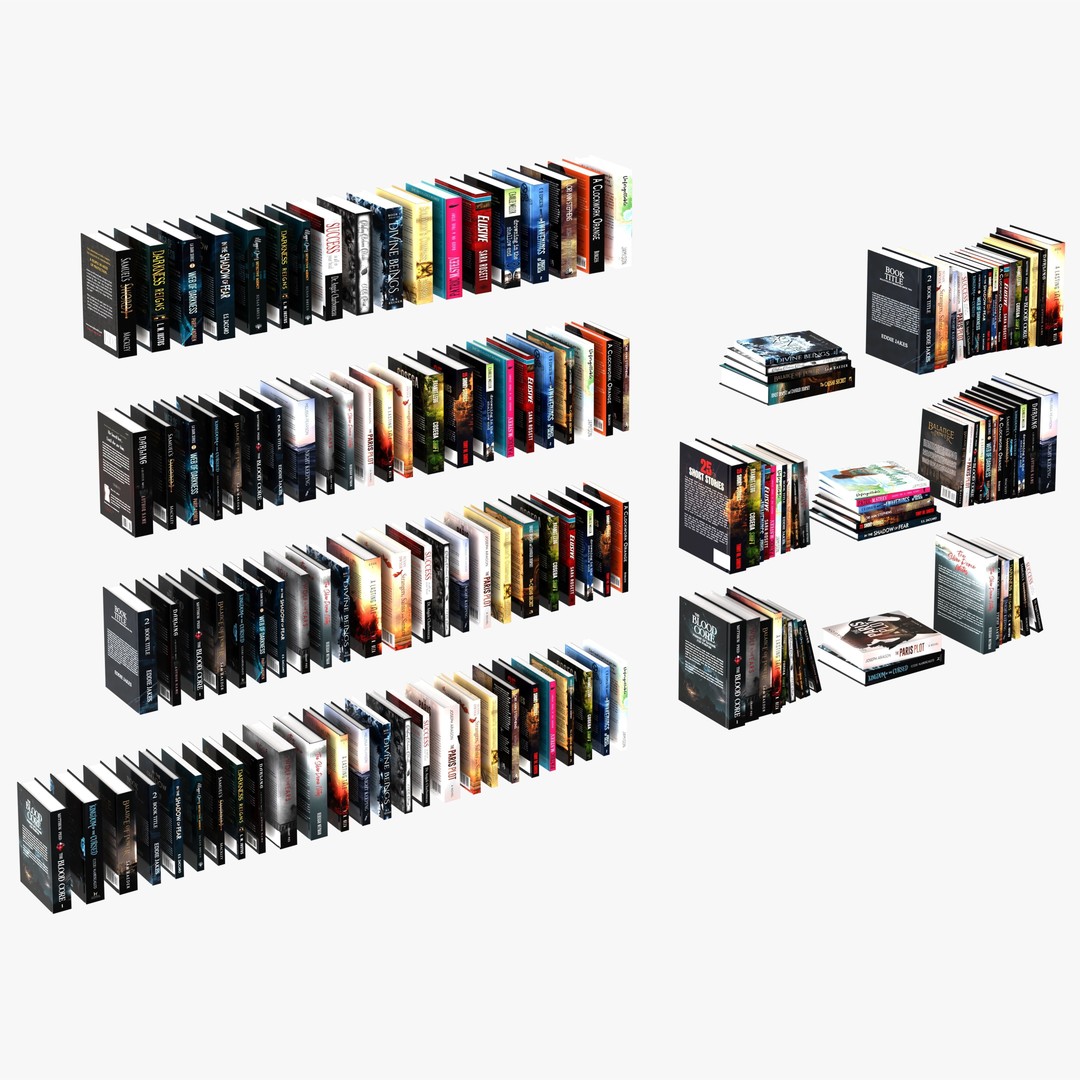 Books Collection 3D Model – Low Poly Game Asset, PBR Textures - View 15