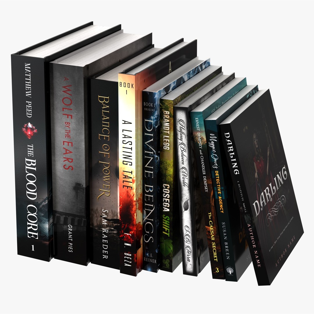 Books Collection 3D Model – Low Poly Game Asset, PBR Textures - View 4