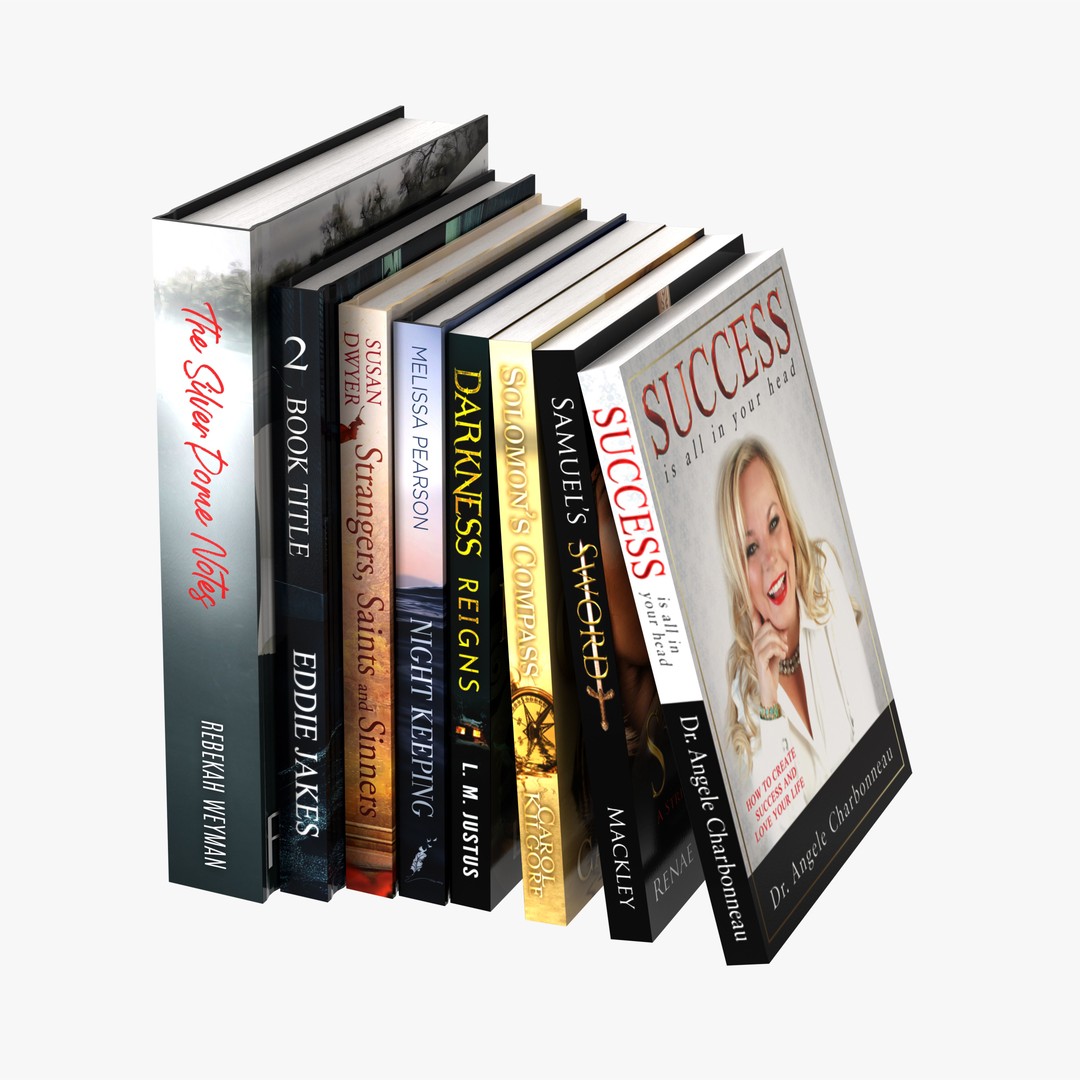 Books Collection 3D Model – Low Poly Game Asset, PBR Textures - View 5