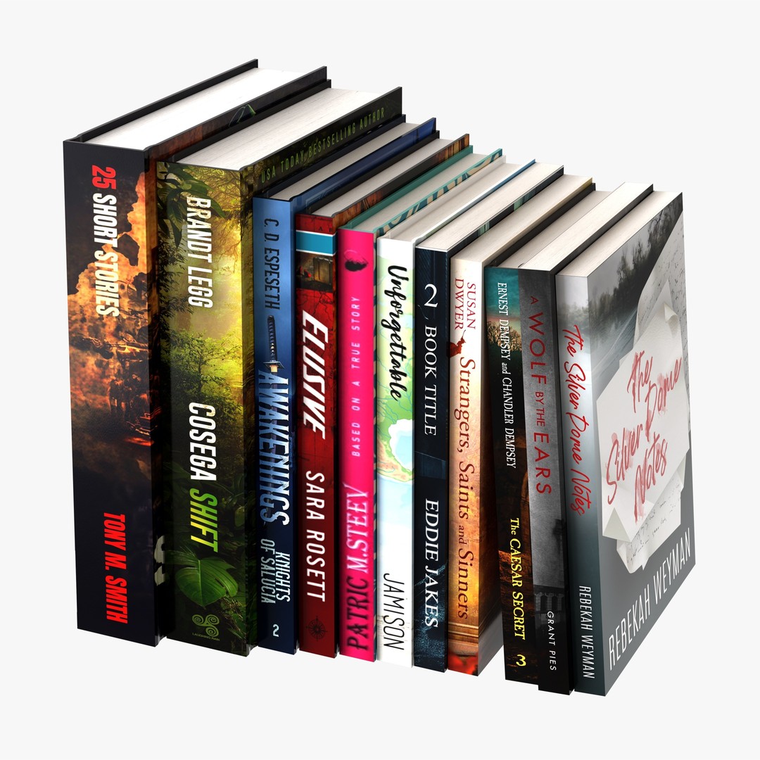 Books Collection 3D Model – Low Poly Game Asset, PBR Textures - View 7