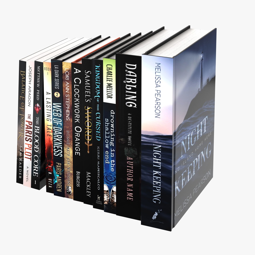 Books Collection 3D Model – Low Poly Game Asset, PBR Textures - View 8
