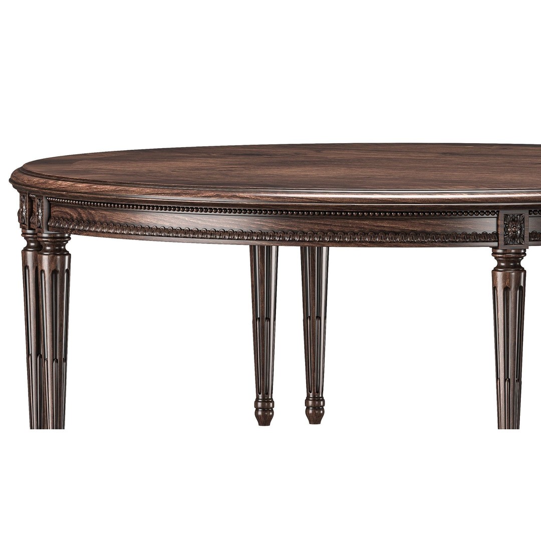Chairish Round Coffee Table 3D Model – Classic Rococo Design, PBR Textures - View 8