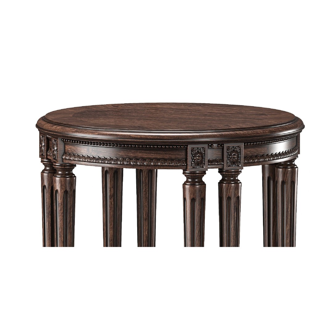Chairish Round Coffee Table 3D Model – Classic Rococo Design, PBR Textures - View 9