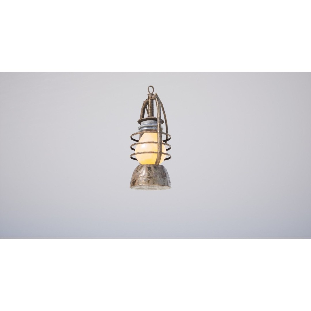 Military Lamp 3D Model – Low Poly Game-Ready Asset, FBX, OBJ