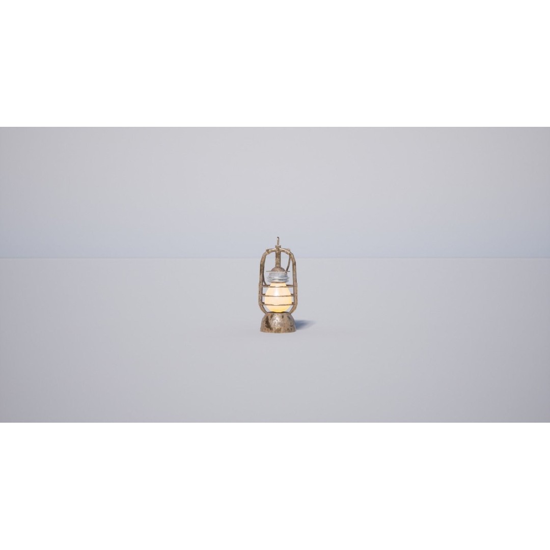 Military Lamp 3D Model – Low Poly Game-Ready Asset, FBX, OBJ - View 3