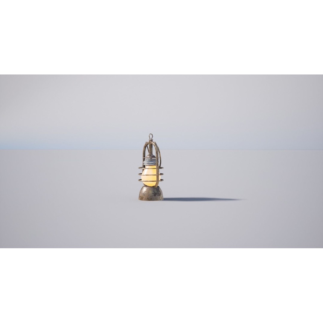 Military Lamp 3D Model – Low Poly Game-Ready Asset, FBX, OBJ - View 9