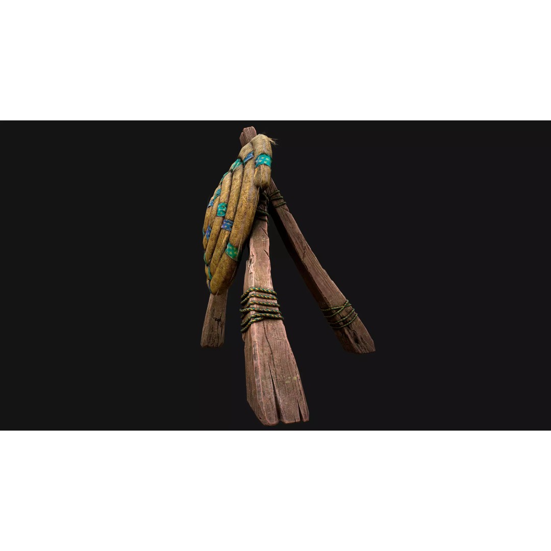 Straw Target 3D Model – Low Poly Game Ready Asset, FBX, PBR - View 11