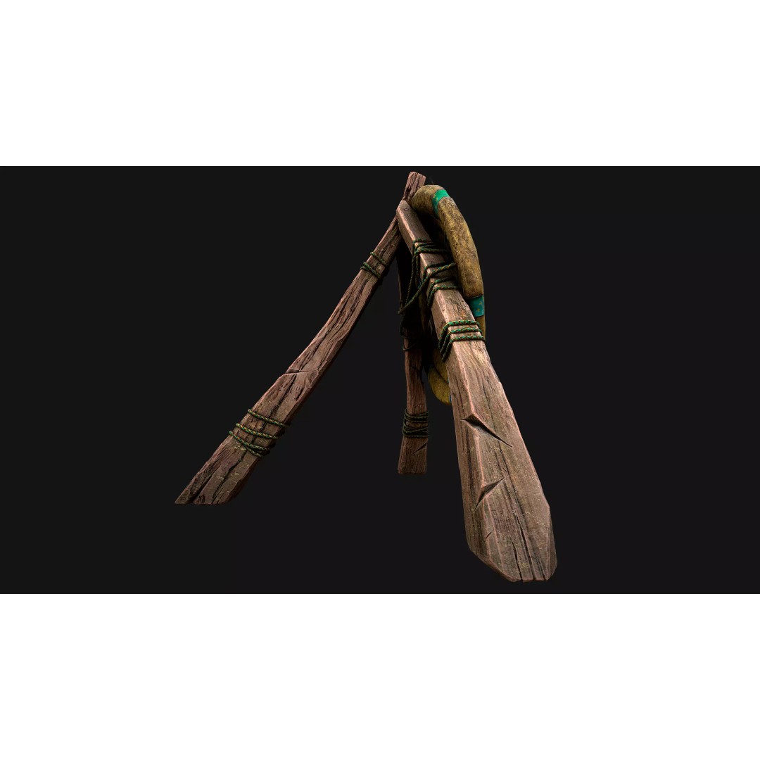 Straw Target 3D Model – Low Poly Game Ready Asset, FBX, PBR - View 19