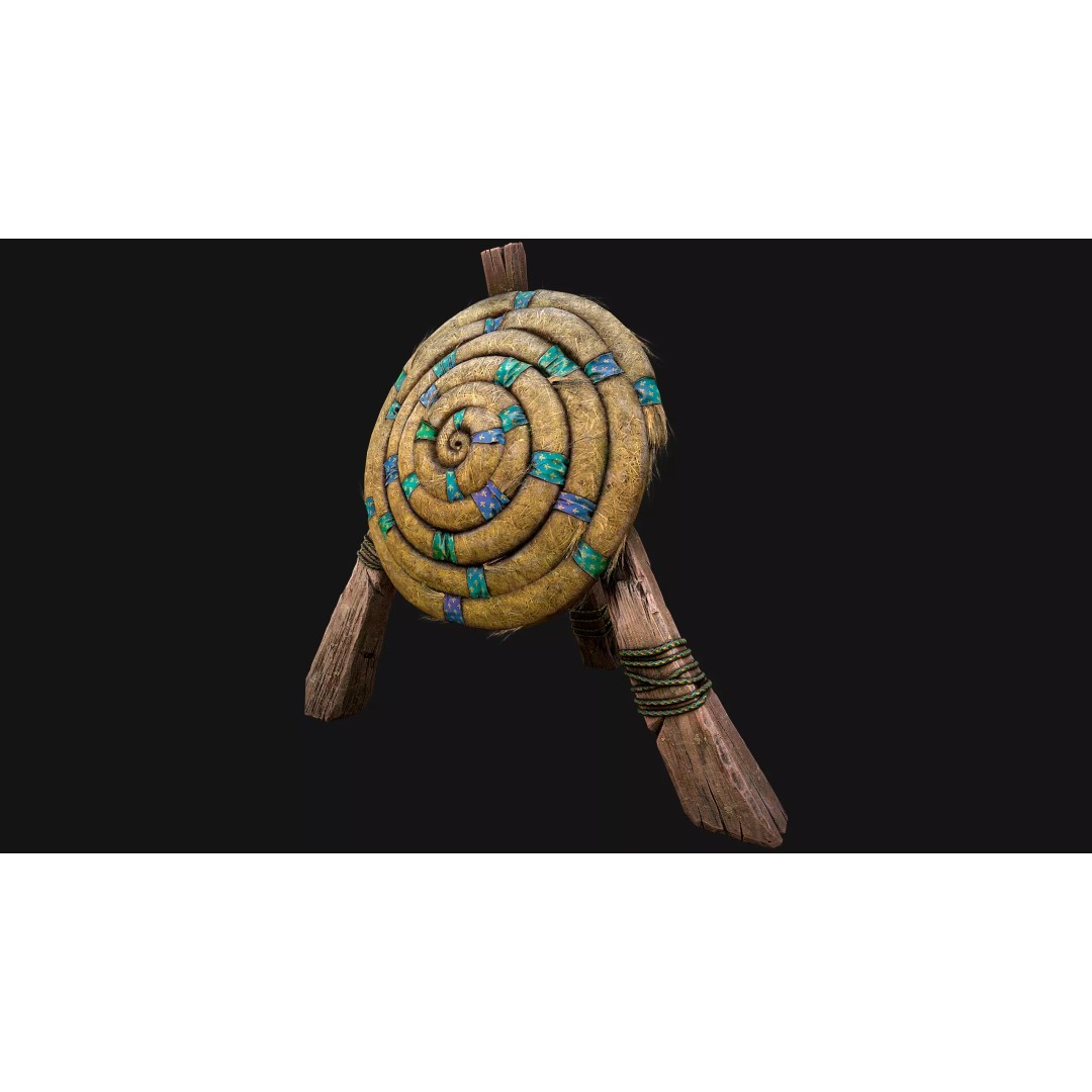 Straw Target 3D Model – Low Poly Game Ready Asset, FBX, PBR - View 25