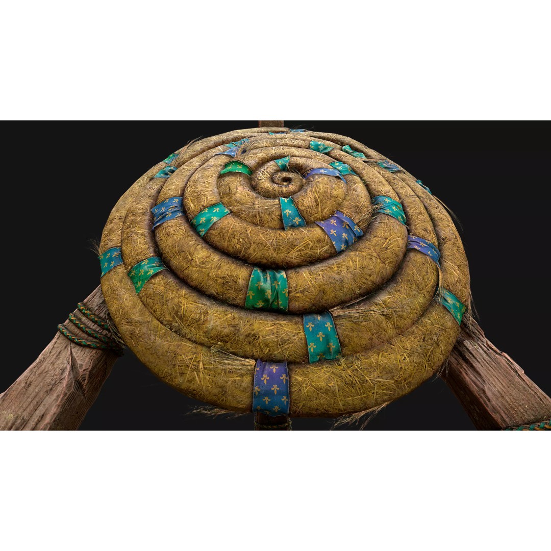 Straw Target 3D Model – Low Poly Game Ready Asset, FBX, PBR - View 30