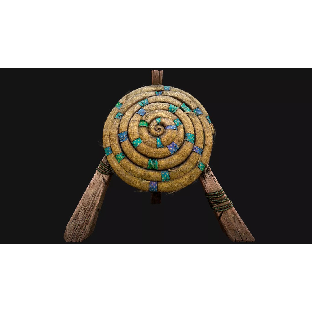Straw Target 3D Model – Low Poly Game Ready Asset, FBX, PBR - View 8