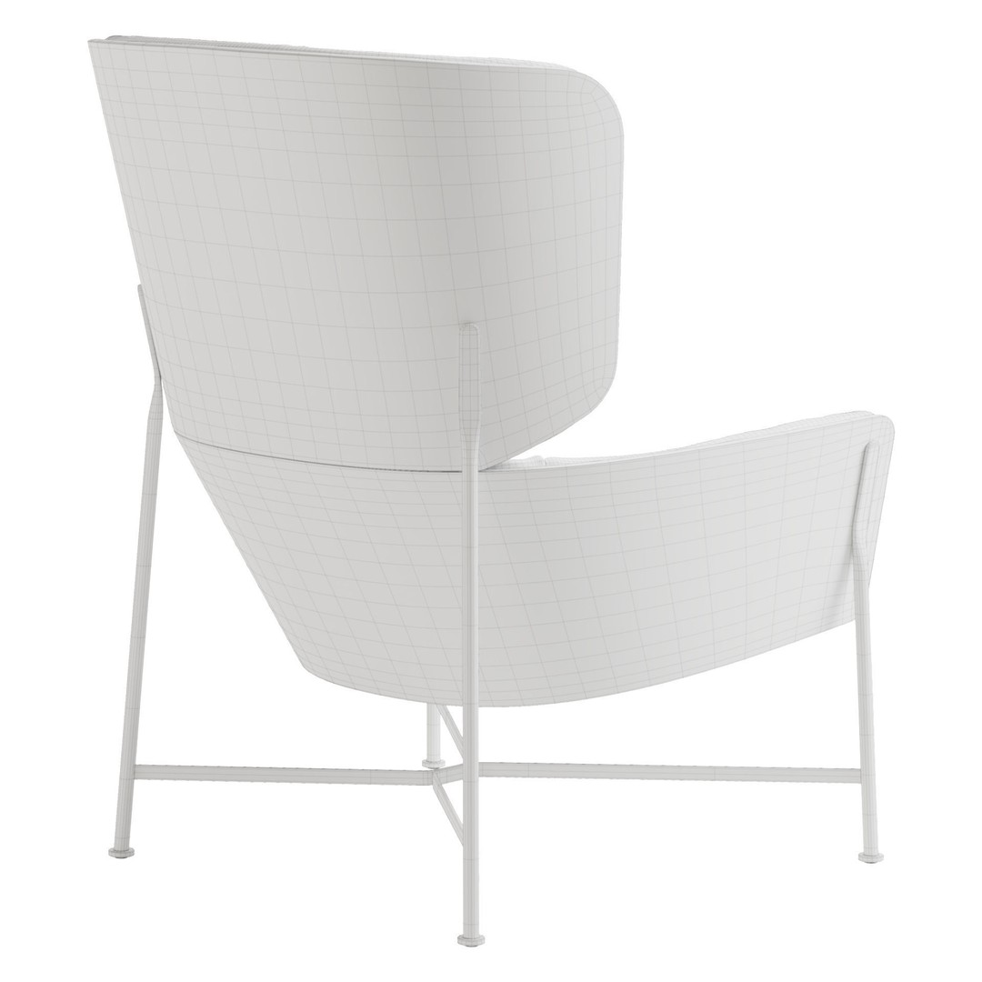 Caristo Armchair 3D Model – Stylish Indoor Armchair, PBR Textures - View 11