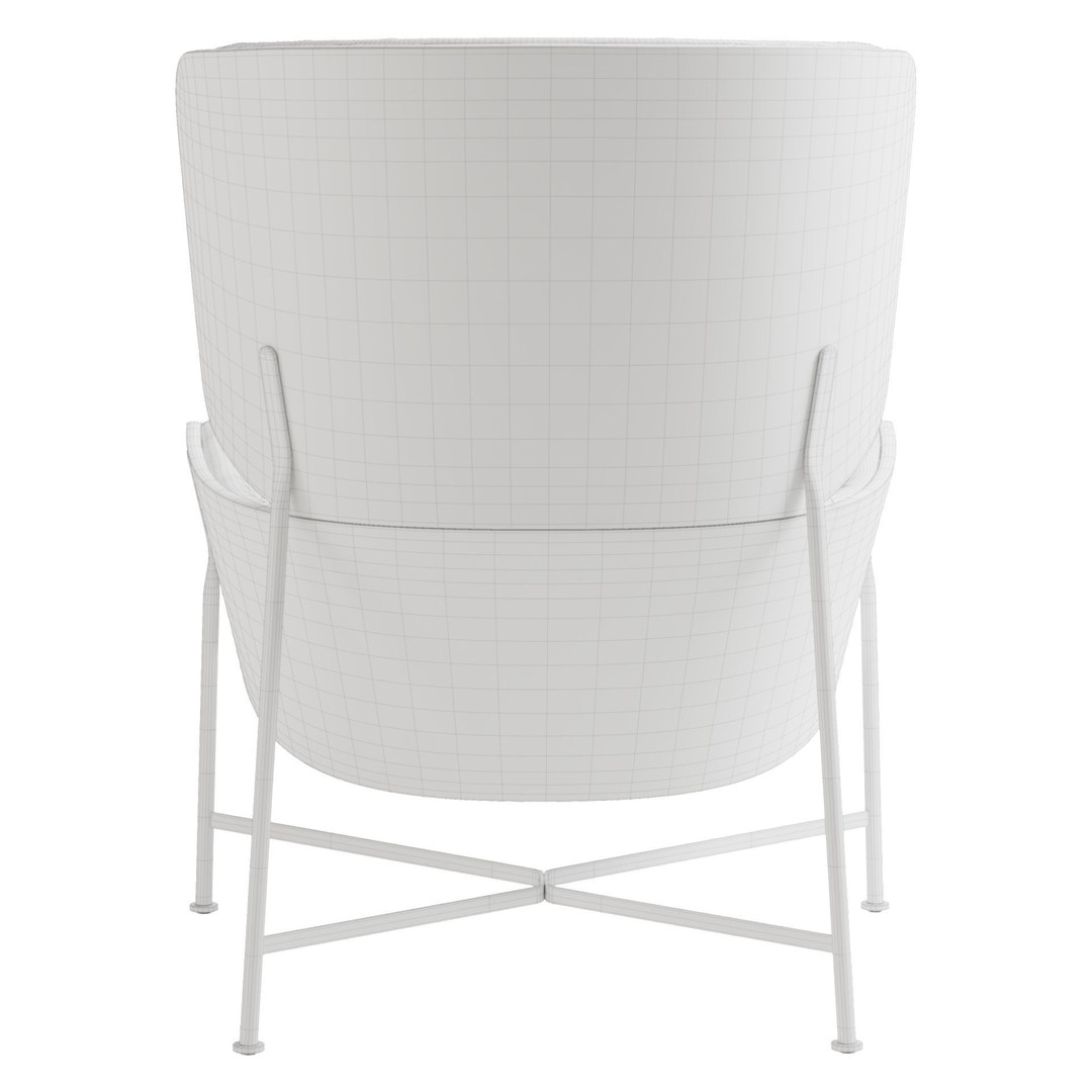 Caristo Armchair 3D Model – Stylish Indoor Armchair, PBR Textures - View 14