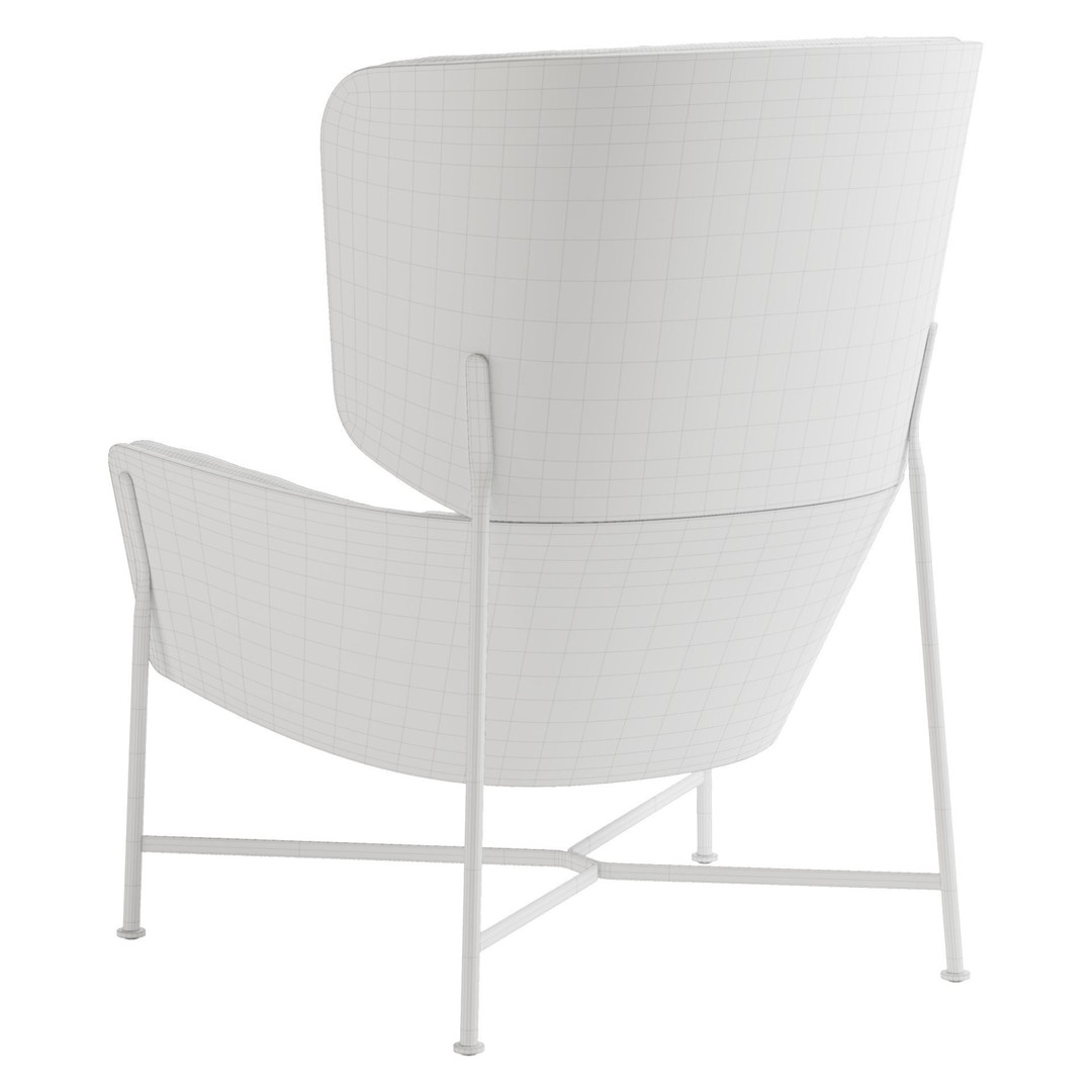 Caristo Armchair 3D Model – Stylish Indoor Armchair, PBR Textures - View 17