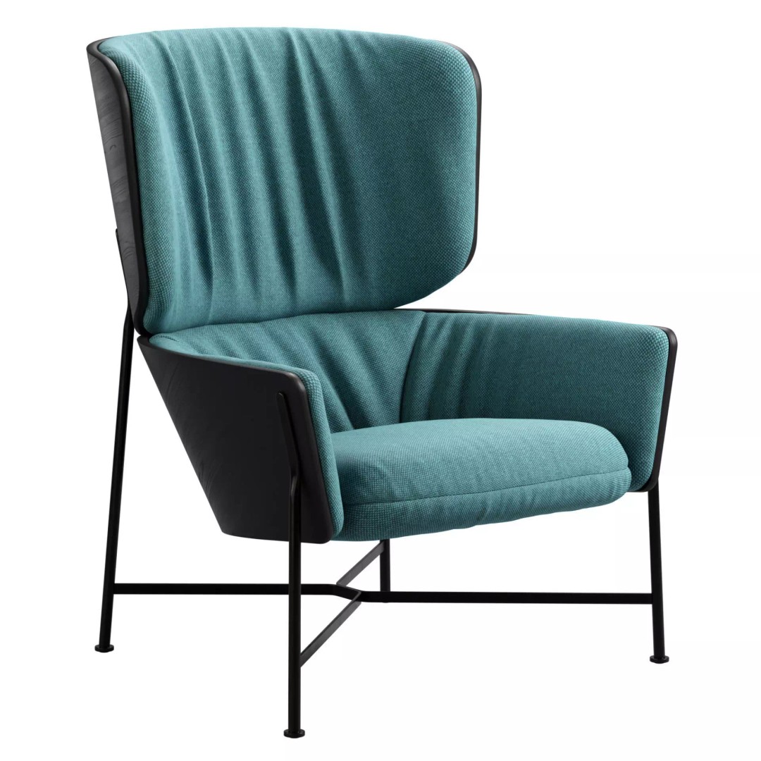 Caristo Armchair 3D Model – Stylish Indoor Armchair, PBR Textures - View 2