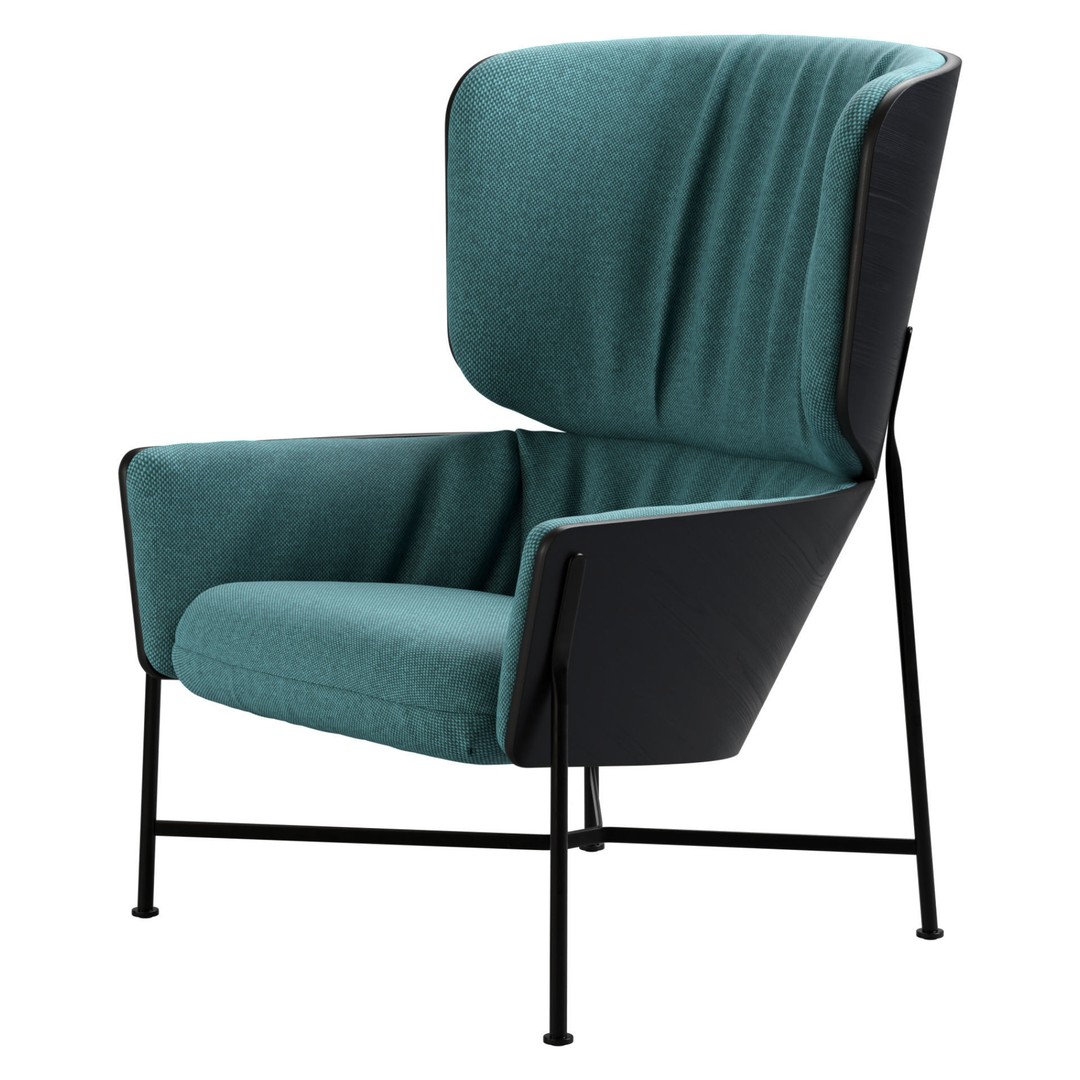Caristo Armchair 3D Model – Stylish Indoor Armchair, PBR Textures - View 21