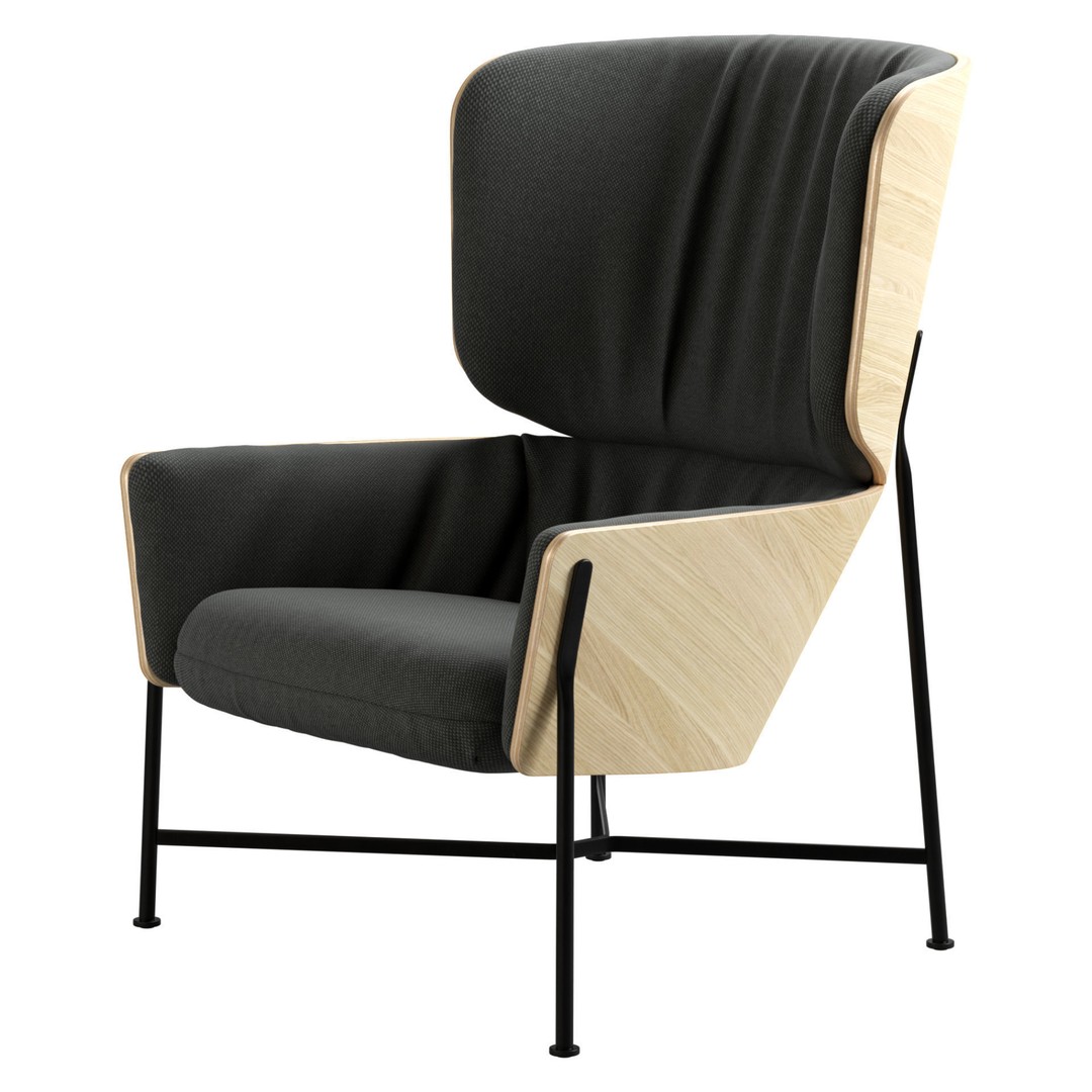 Caristo Armchair 3D Model – Stylish Indoor Armchair, PBR Textures - View 22