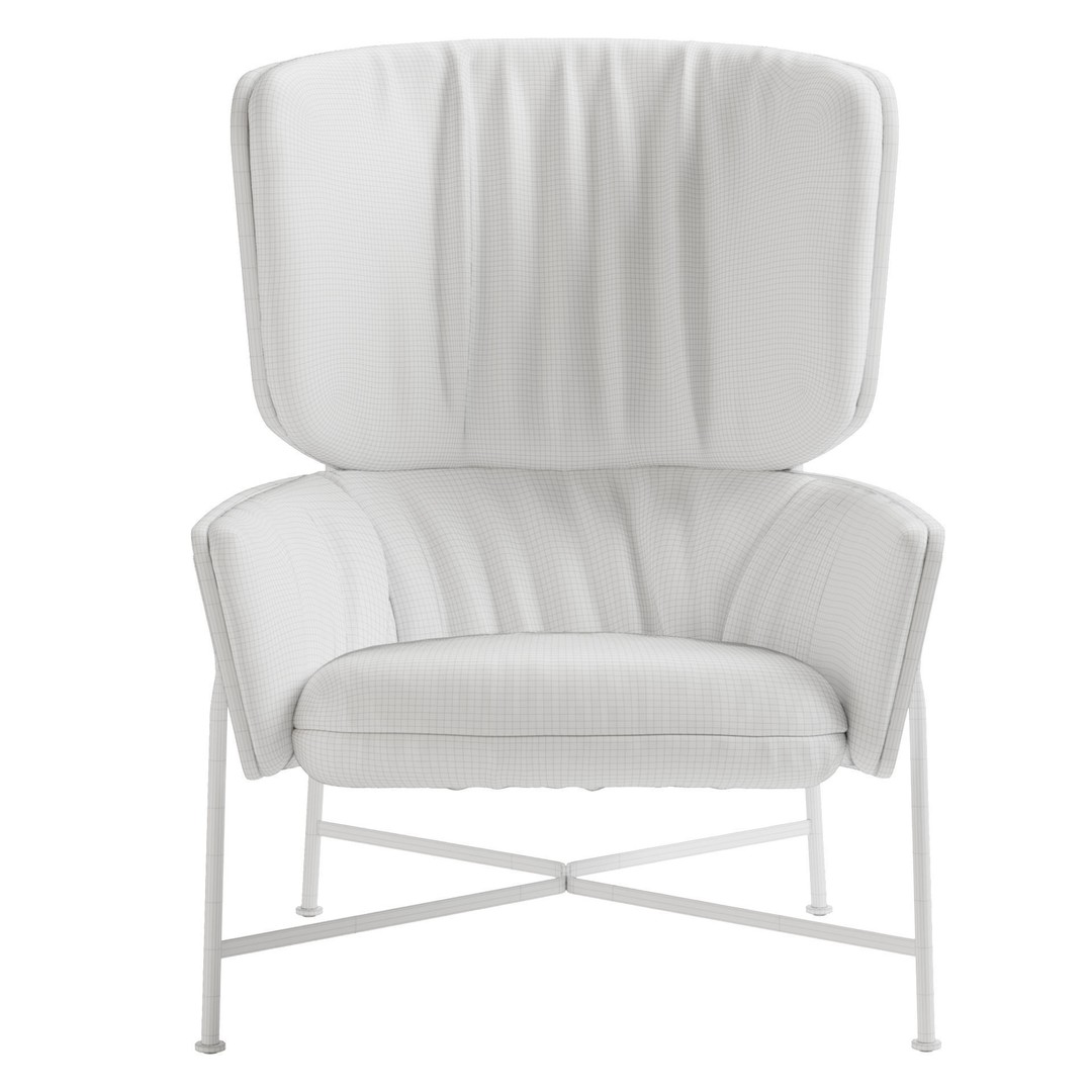 Caristo Armchair 3D Model – Stylish Indoor Armchair, PBR Textures - View 23