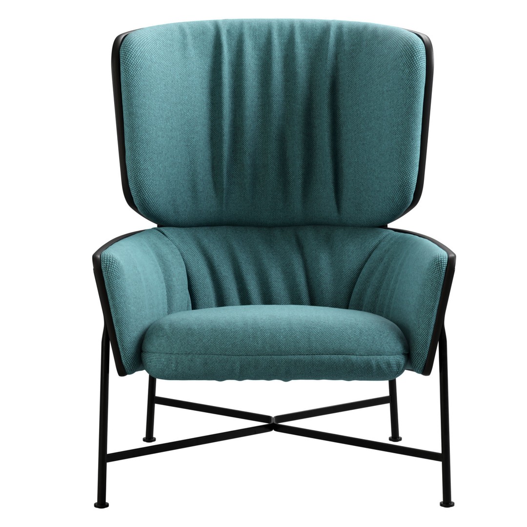 Caristo Armchair 3D Model – Stylish Indoor Armchair, PBR Textures - View 24