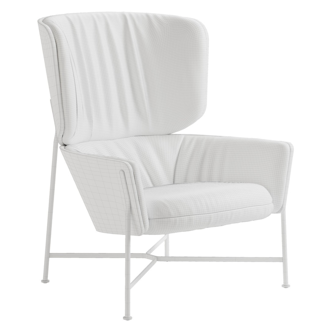 Caristo Armchair 3D Model – Stylish Indoor Armchair, PBR Textures - View 6