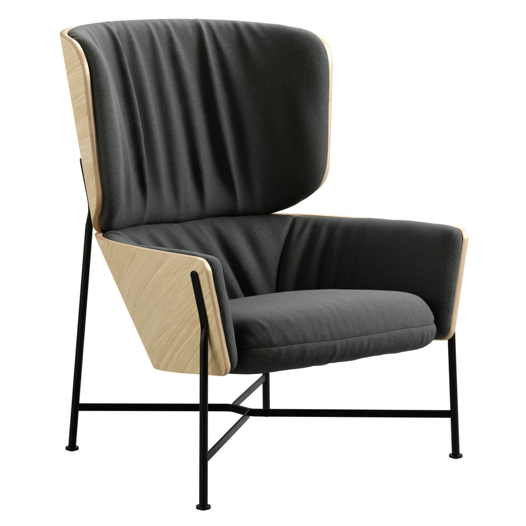 Caristo Armchair 3D Model – Stylish Indoor Armchair, PBR Textures - View 7