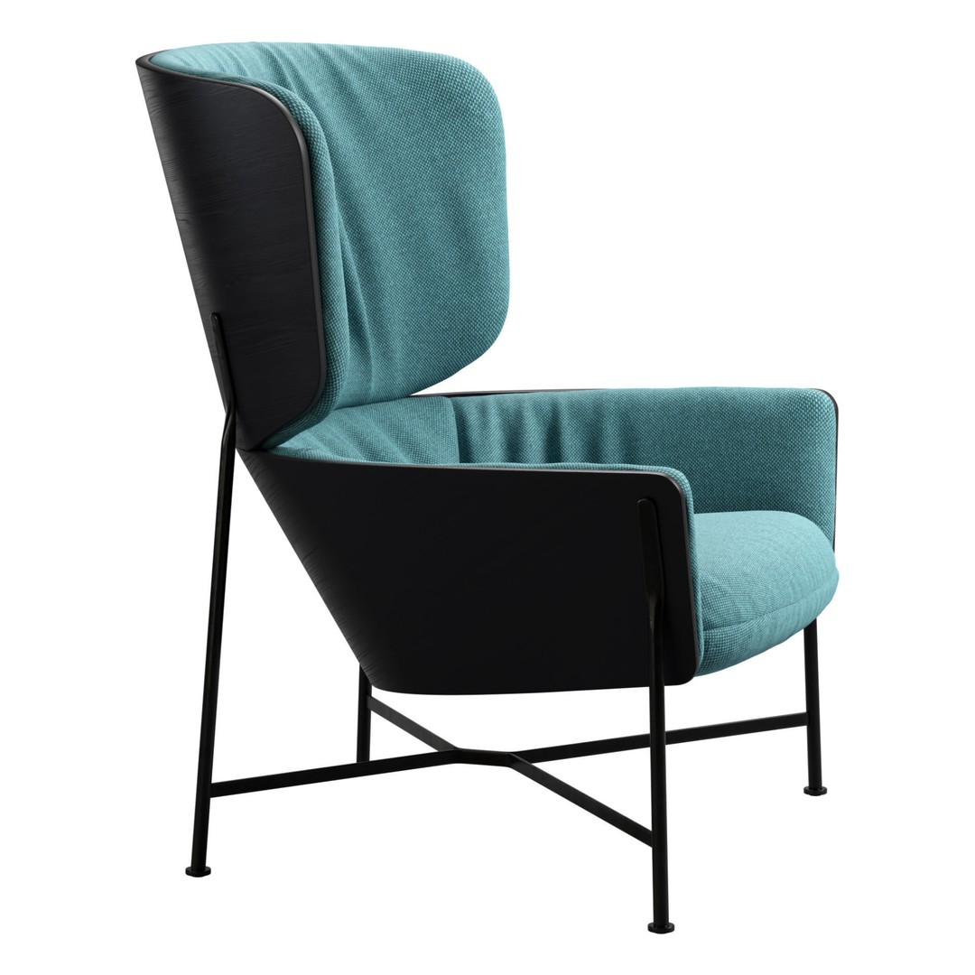 Caristo Armchair 3D Model – Stylish Indoor Armchair, PBR Textures - View 9