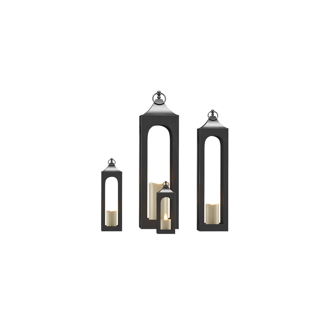 Caleb Handcrafted Metal Outdoor Lantern 3D Model – PBR, FBX, Game-Ready - View 3