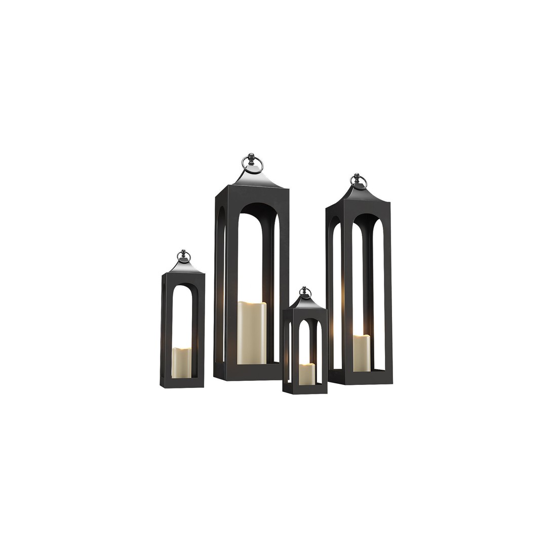 Caleb Handcrafted Metal Outdoor Lantern 3D Model – PBR, FBX, Game-Ready - View 4