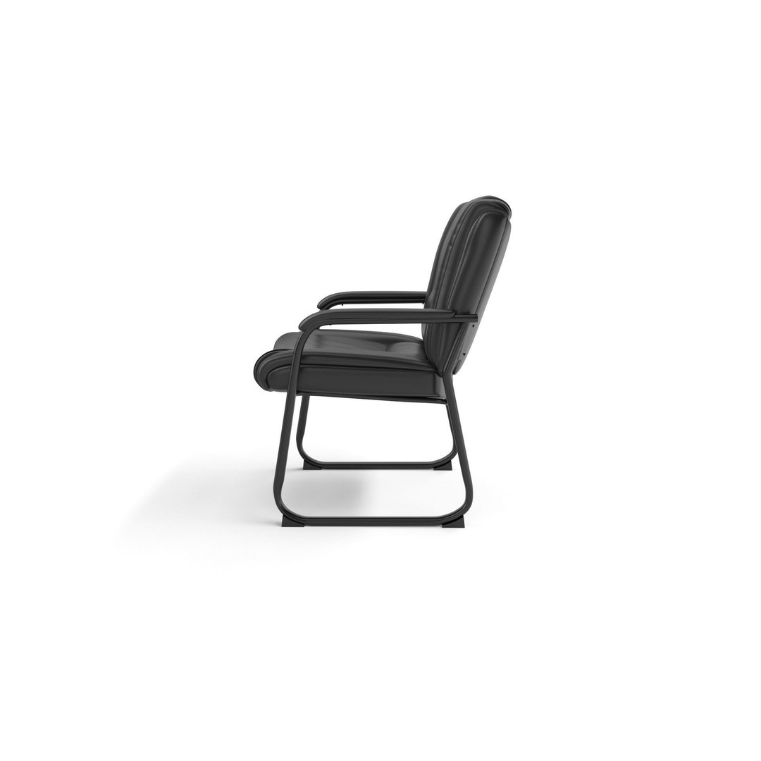 Flash Furniture Reception Chairs 3D Model – Black Leather Soft Armchair, FBX - View 13