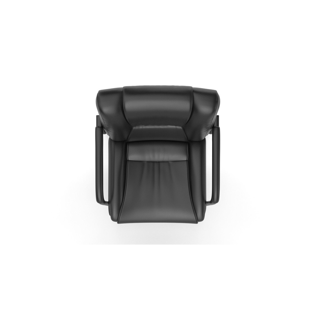 Flash Furniture Reception Chairs 3D Model – Black Leather Soft Armchair, FBX - View 14