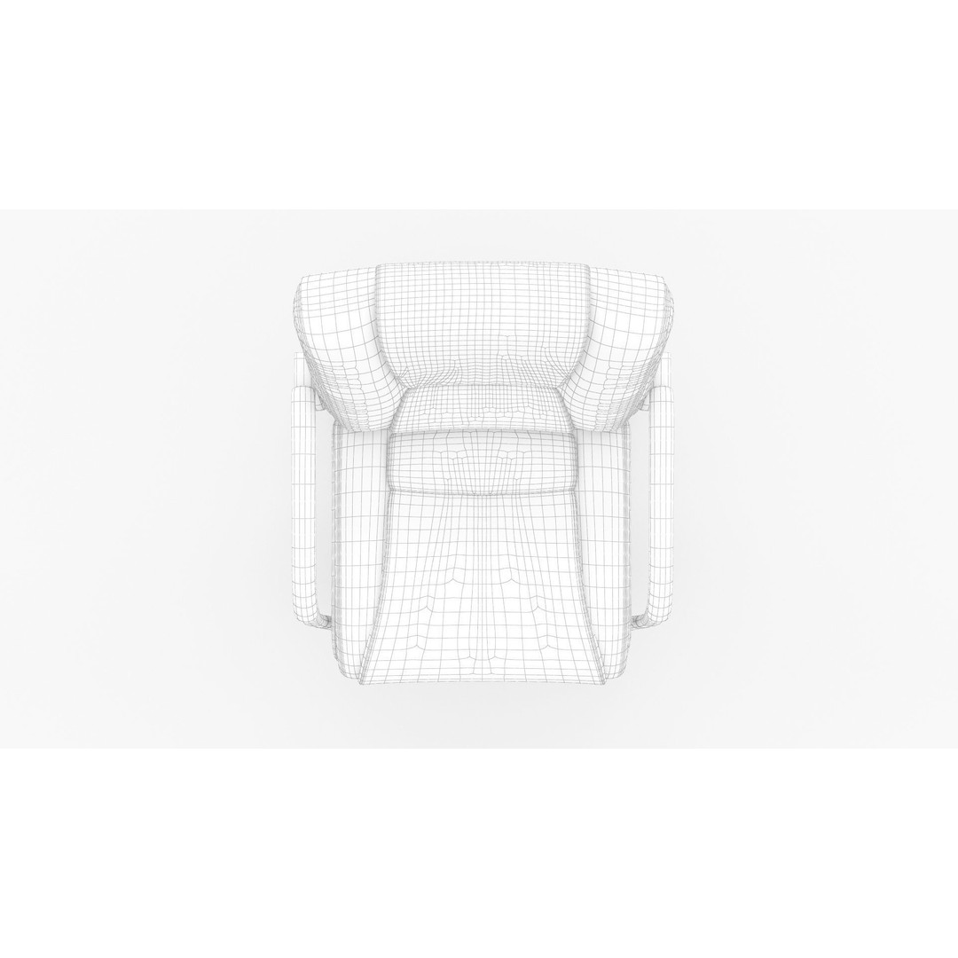 Flash Furniture Reception Chairs 3D Model – Black Leather Soft Armchair, FBX - View 15