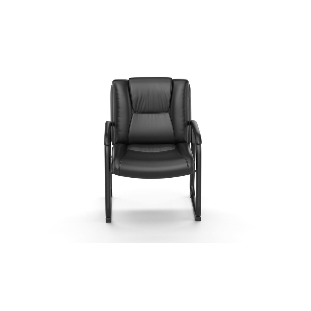 Flash Furniture Reception Chairs 3D Model – Black Leather Soft Armchair, FBX - View 16