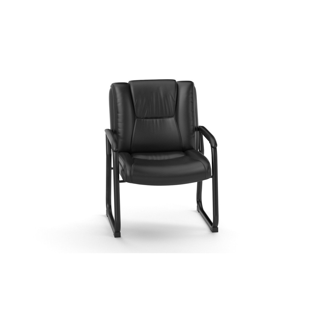 Flash Furniture Reception Chairs 3D Model – Black Leather Soft Armchair, FBX - View 20