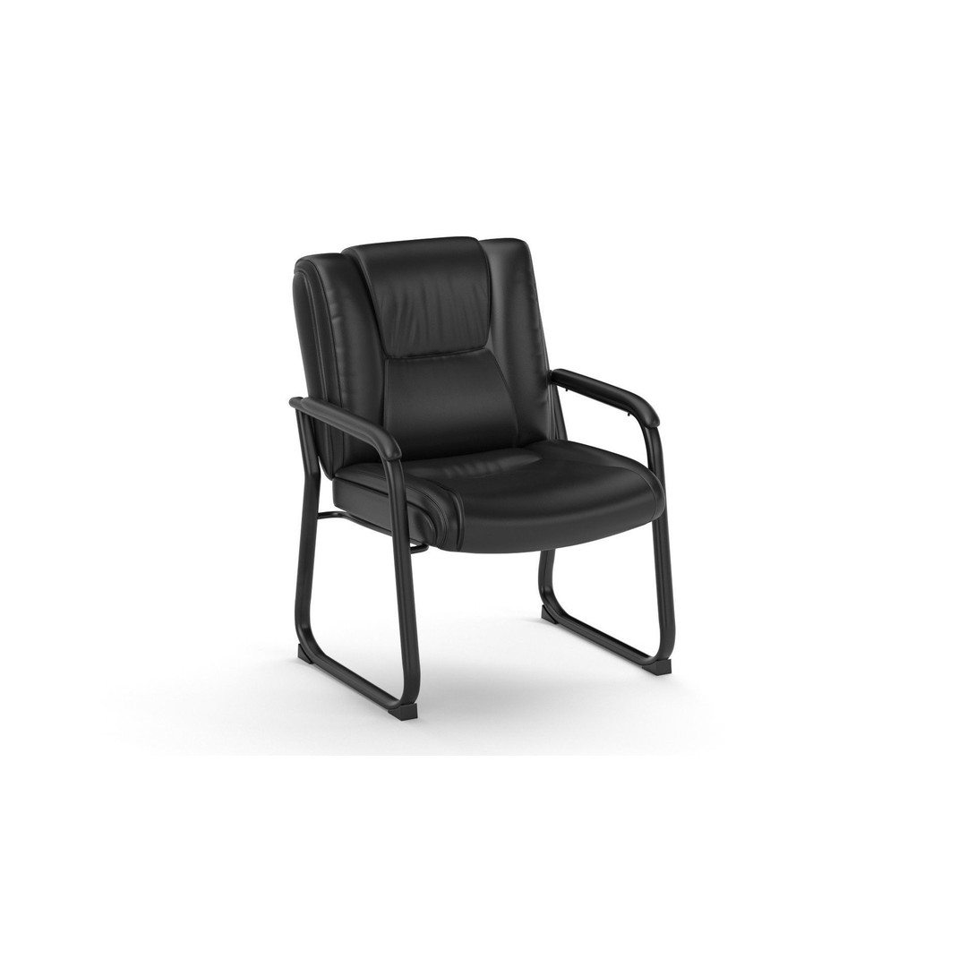 Flash Furniture Reception Chairs 3D Model – Black Leather Soft Armchair, FBX - View 21