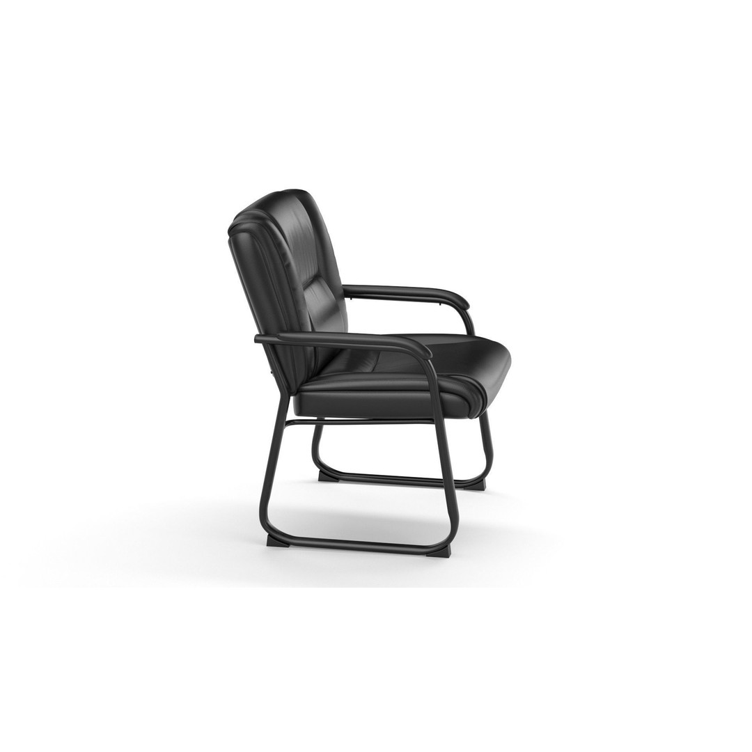 Flash Furniture Reception Chairs 3D Model – Black Leather Soft Armchair, FBX - View 23