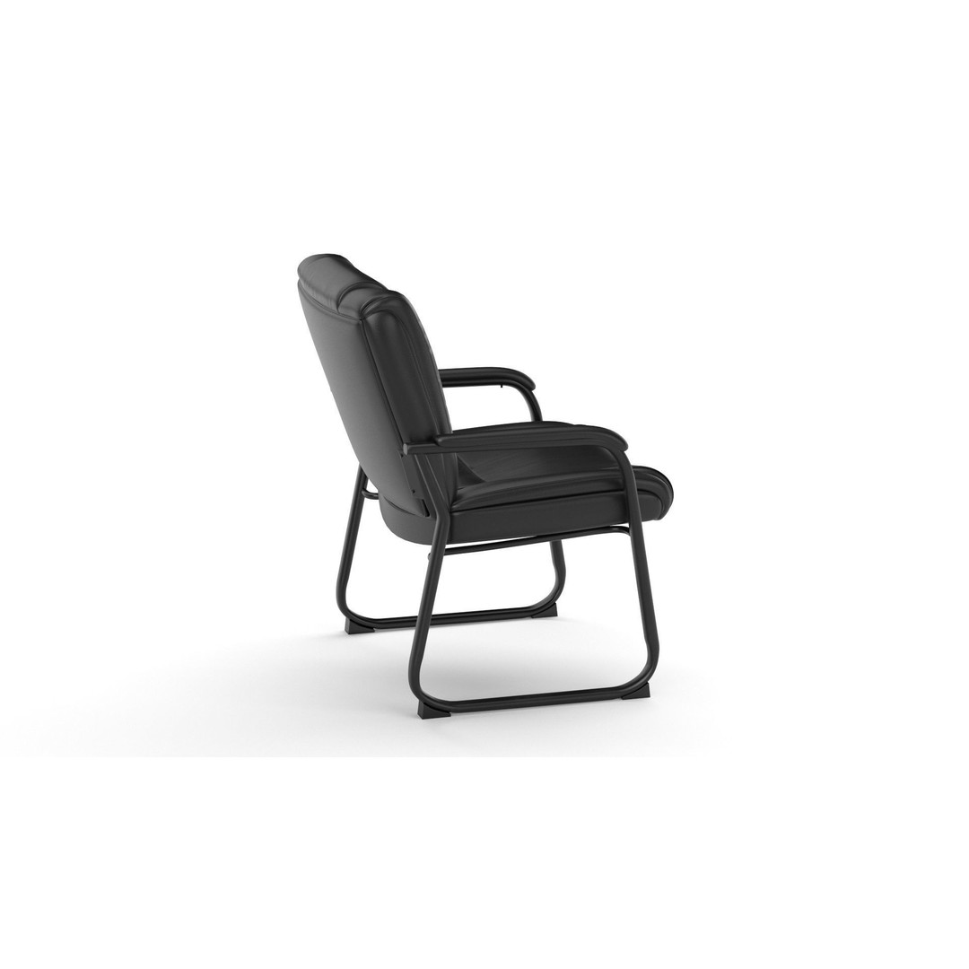Flash Furniture Reception Chairs 3D Model – Black Leather Soft Armchair, FBX - View 24