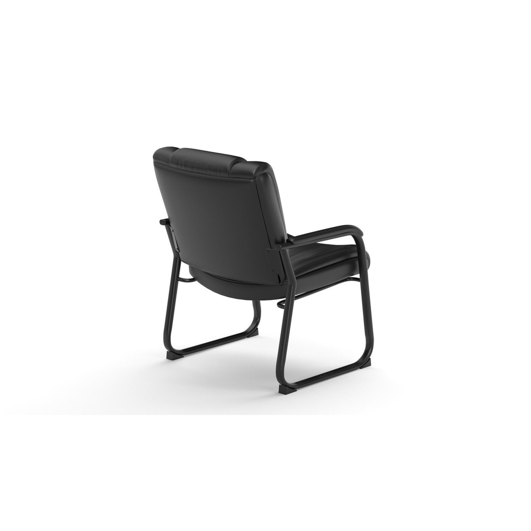 Flash Furniture Reception Chairs 3D Model – Black Leather Soft Armchair, FBX - View 25