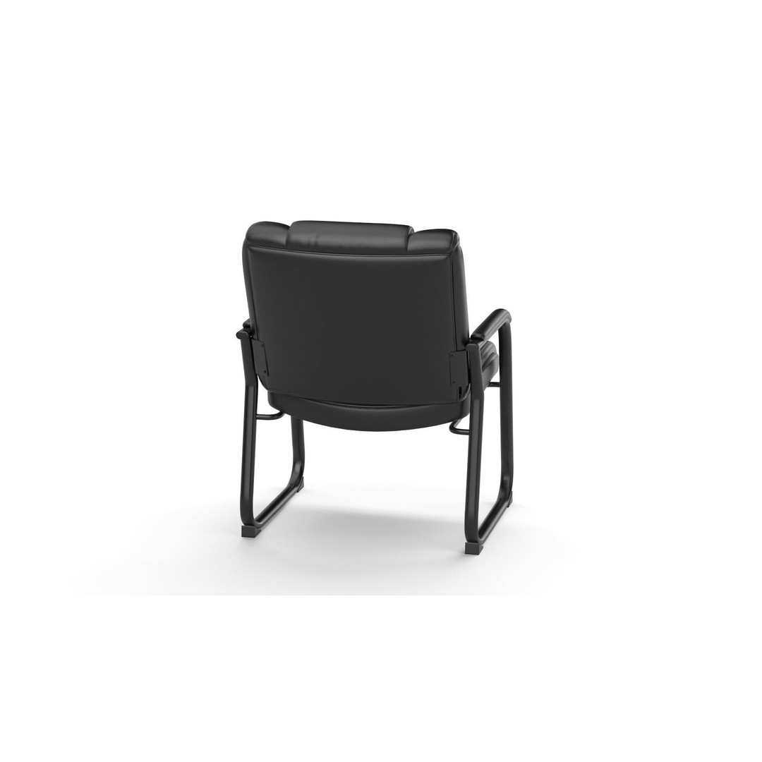 Flash Furniture Reception Chairs 3D Model – Black Leather Soft Armchair, FBX - View 26