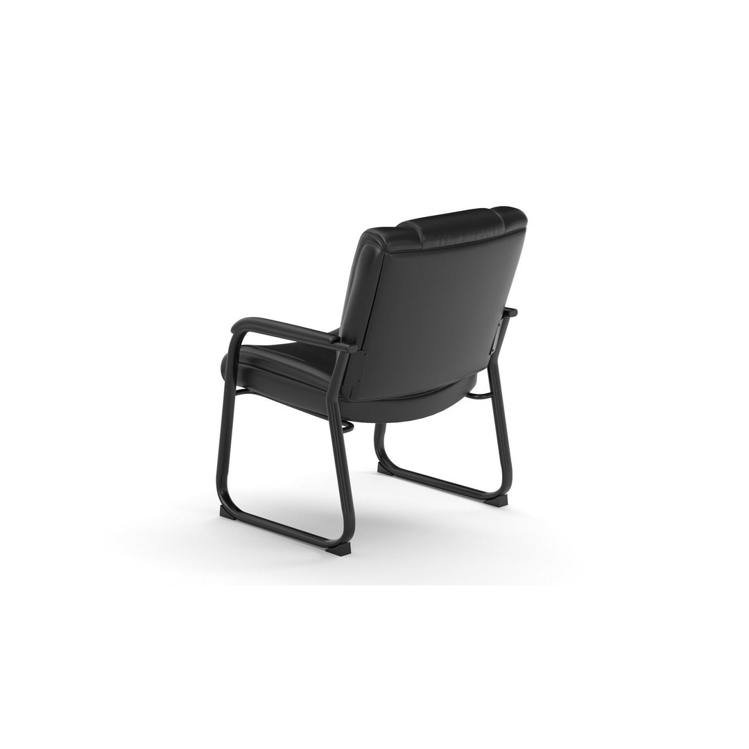 Flash Furniture Reception Chairs 3D Model – Black Leather Soft Armchair, FBX - View 28
